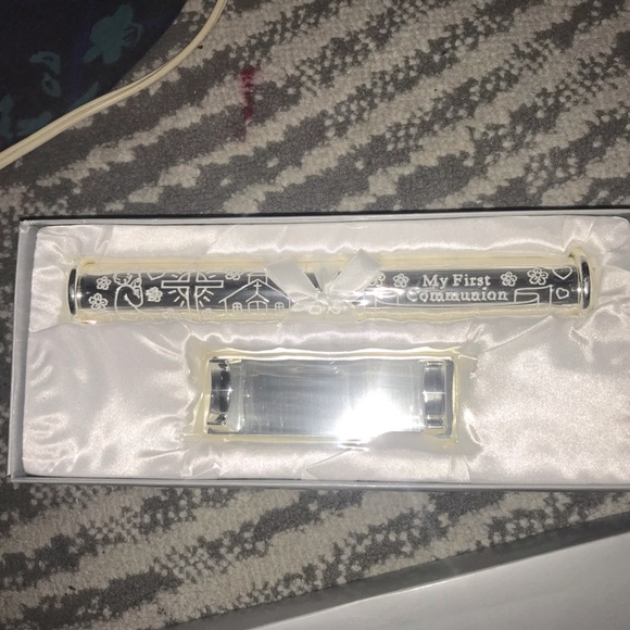 This is a brand new baby’s communion .  It’s a beautiful.Sterling silver - Picture 1 of 2